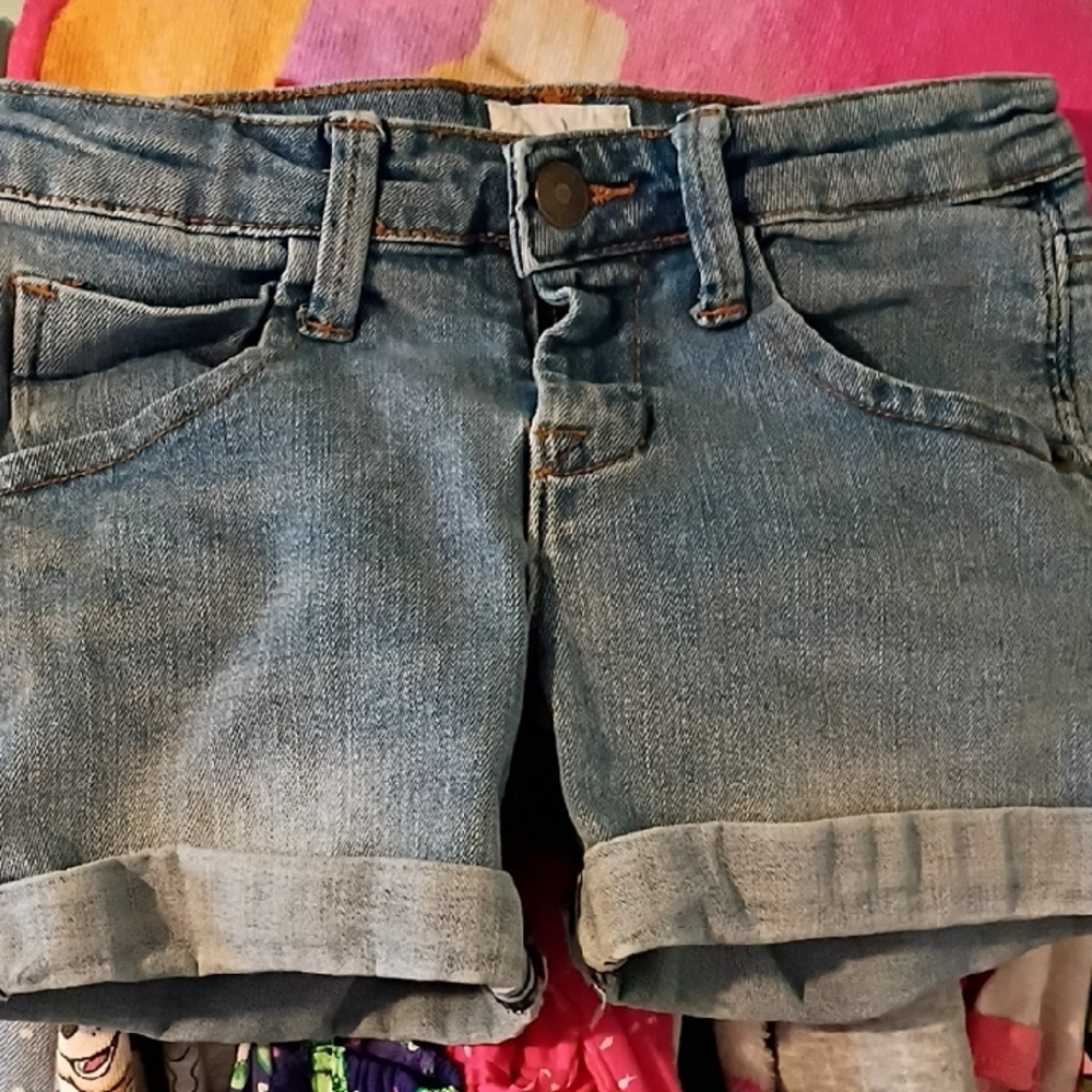 Denim Blue Girls Shorts